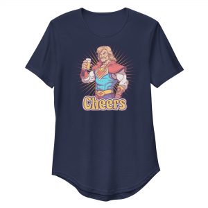 Men's Curved Street Hem T-Shirt (Cheers) All Colours