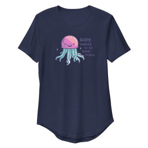 Men's Curved Street Hem T-Shirt (Billy) Dark Colours