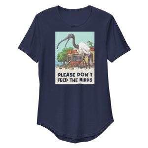 Men’s Curved Street Hem T-Shirt (Don't Feed The Birds) All Colours